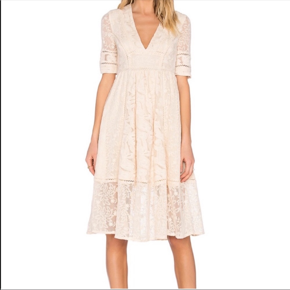 Free People cream lace dress